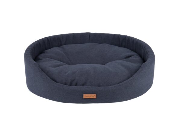 Amiplay oval seng sort S-XL hundeseng M 52x44x14cm