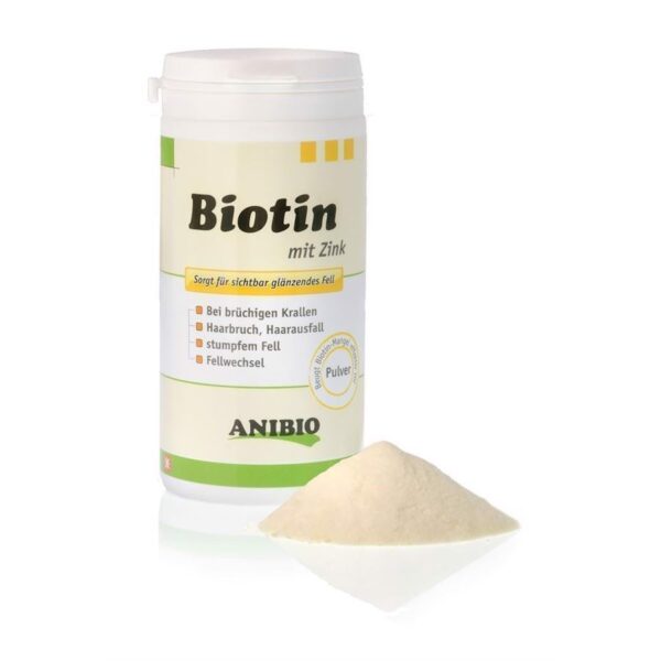 Anibio Biotin Zink tilskud til hunde - mod hårtab, kløende hud og tør, kedelig pels