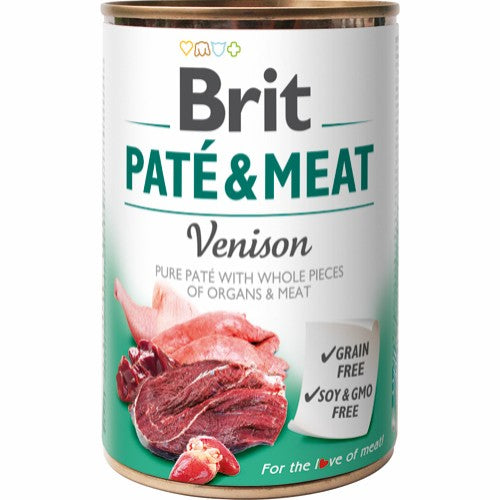 Brit Paté & Meat Vildt Vådfoder til hund, 400 Gr.