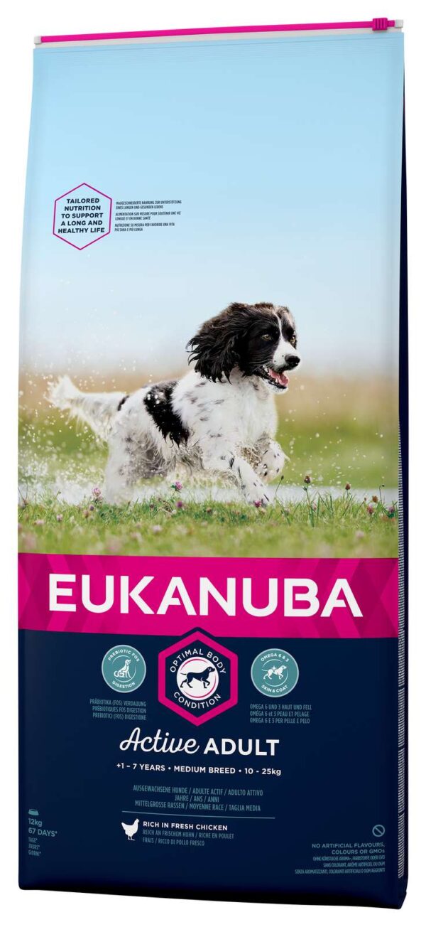 Eukanuba adult medium hundefoder 12kg