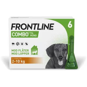 Frontline combo hund 2-10kg 6 pipetter loppe/flåtmiddel