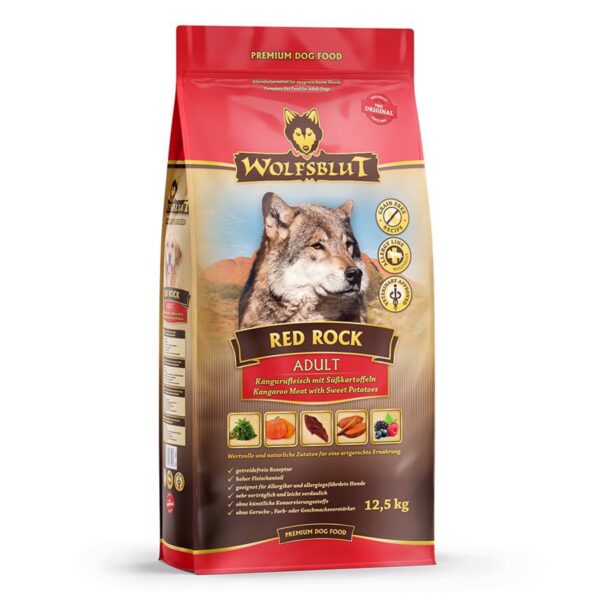 WolfsBlut Red Rock Adult hundefoder med kænguru, 12.5 kg