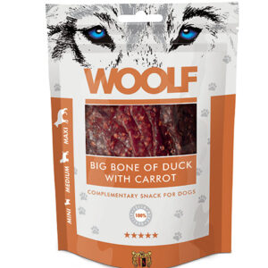 Woolf Big Bone And med Gulerod 100g Hundegodbidder