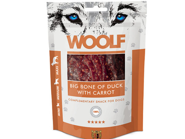 Woolf Big Bone And med Gulerod 100g Hundegodbidder
