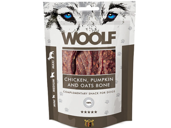 Woolf Bone Kylling med Græskar og Havre 100g Hundegodbidder
