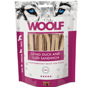 Woolf Lang Sandwich med And og Torsk 100g Hundegodbidder
