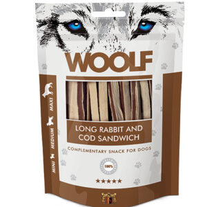 Woolf Lang Sandwich med Kanin og Torsk 100g Hundegodbidder