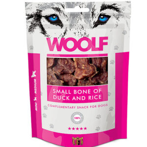Woolf Små Kødben med And og Ris 100g Hundegodbidder