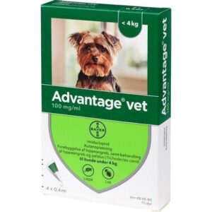 Advantage Vet loppemiddel til hunde 0-4 kg