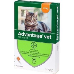 Advantage loppemiddel til katte under 4 kg