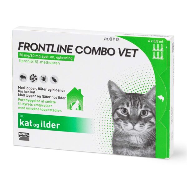 Frontline Combo loppemiddel til voksne katte, 6 stk