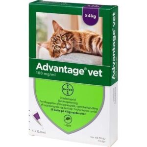 Advantage loppemiddel til katte over 4 kg, 4 x 0.8 ml