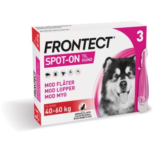 Frontect loppemiddel til hunde 40 - 60 kg, 3 x 6,0 ml