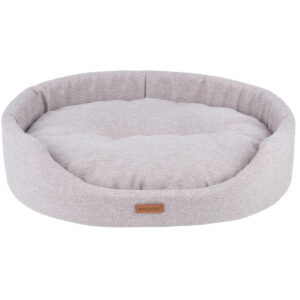 KW - Amiplay oval hundeseng i Cream farve str M - XXL - L - 58x50x15 cm - Dog Beds