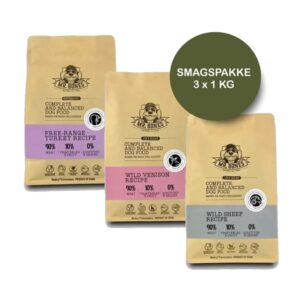 Mr. Bones Dry BARF hundefoder SMAGSPAKKE, 3 x 1 kg