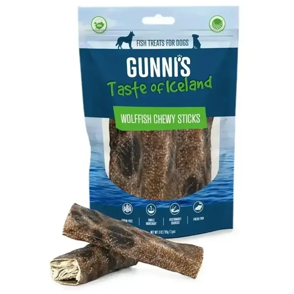 Gunnis Tyggepinde Havkat, 90g. 3 stk