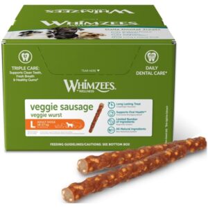 Whimzees Veggie Sausage Large, 50 stk