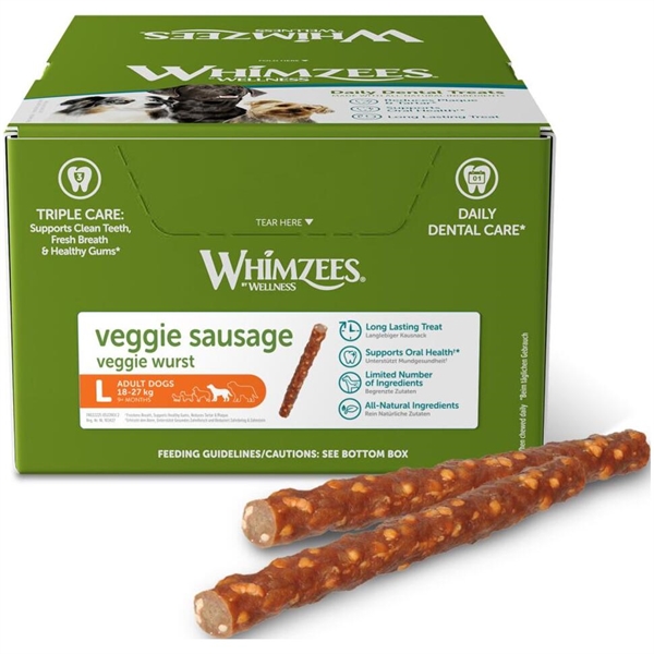 Whimzees Veggie Sausage Large, 50 stk